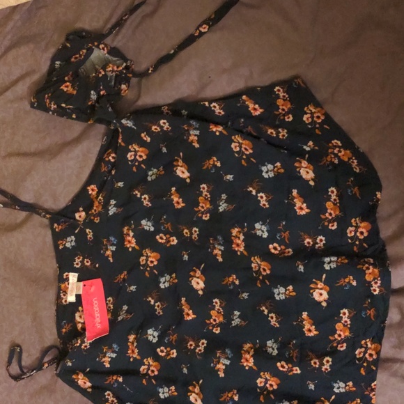 XXL NWT Floral Cold Shoulder Tank Top Plus Size Top - Picture 13 of 17